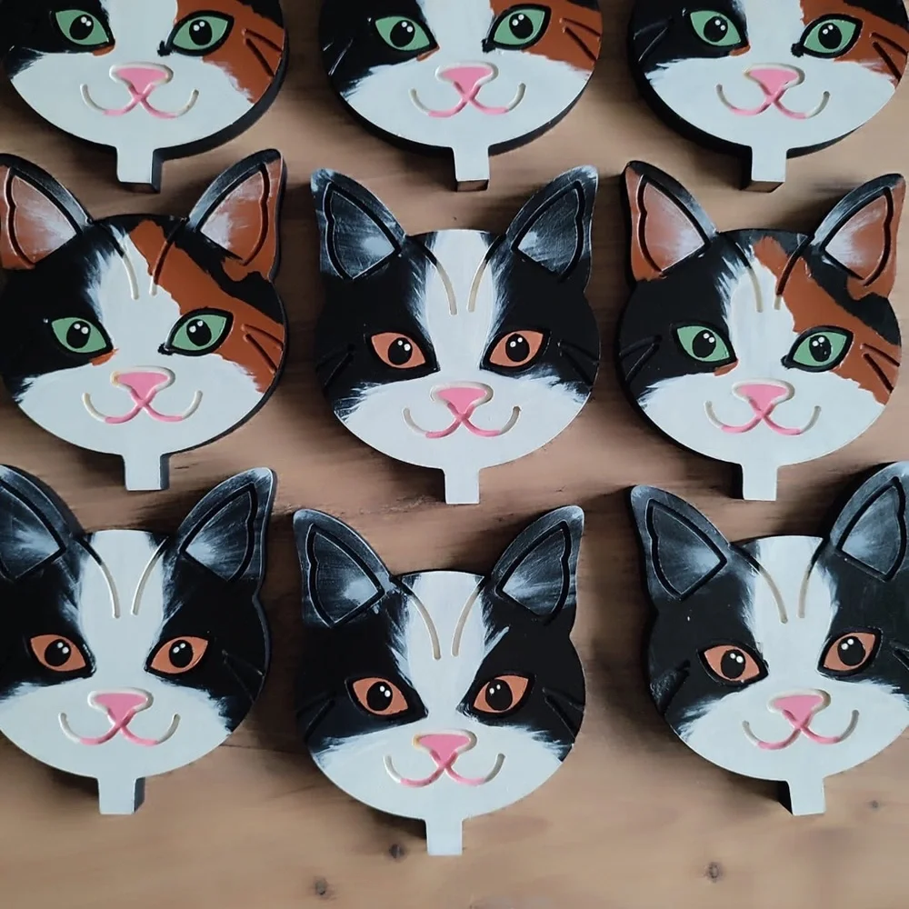 Wooden Handmade Cat Food Stand,Specially designed for your Cat breed& Home decor